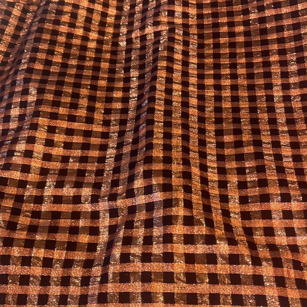 J.Crew metallic checkered top sz S - Picture 2 of 8